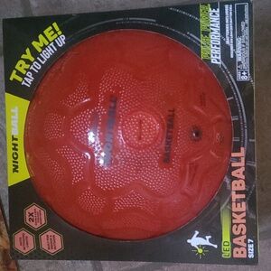 New in box! Tangle LED Nightball bounce activated light up red basketball